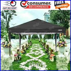 Canopy Tent 10x10, Waterproof Wedding Party Tent Gazebo with4 Side Walls Black