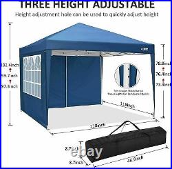 Canopy Tent Heavy Duty 10x10' Outdoor Wedding Tent Gazebo with 4 Side Walls USA