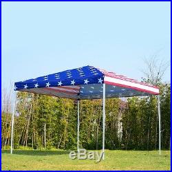 Canopy Tent USA FLag Garden Pop Up Yard Sun Shade Camping Outdoor Awning Party