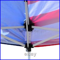Canopy Tent USA FLag Garden Pop Up Yard Sun Shade Camping Outdoor Awning Party