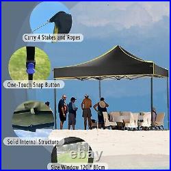 Canopy Tent Waterproof Wedding Party Gazebo with 4 Sides Walls 10'x10' Heavy Duty