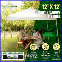 Canopy V Series 12 by 12 Foot Outdoor Shade Instant Canopy Kit with Steel Frame