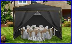 Canopy Waterproof Wedding Party Tent Shed Gazebo 4 Sides Walls 10x10' Heavy Duty