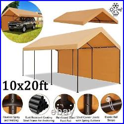 Car Canopy, 10x20 Carport Heavy Duty Outdoor Shelter Garage Car Storage Shed Tent