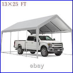 Car Canopy Garage Boat Party Tent 13x25FT With Removable Sidewalls & Zipper Doors