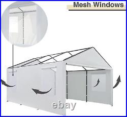 Car Canopy Sidewall with Window 10x20 Carport Heavy Duty Shelter Garage Shed