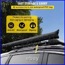 Car Side Awning 7.6'X8.2' Pull-Out Retractable Vehicle Awning Waterproof UV50+