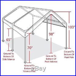 Caravan Canopy 10 X 20 Feet Domain Carport Garage Tent Car Port Shelter NEW