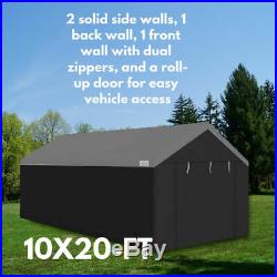 Caravan Canopy 10x20' Portable Shelter Steel Enclosure Side Wall Garage Car Port