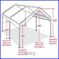 Caravan Canopy Domain 10 x 20 Foot Straight Leg Instant Canopy Tent Set, White