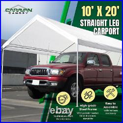 Caravan Canopy Domain 10 x 20 Foot Straight Leg Instant Tent Set, White (Used)