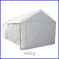 Caravan Canopy Domain Car Port Tent Sidewalls with Straps, White (Sidewalls Only)