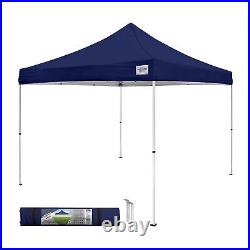 Caravan Canopy M Series Pro 2 10 x 10 Foot Shade Tent with Roller Bag, Navy Blue