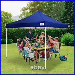 Caravan Canopy M Series Pro 2 10 x 10 Foot Shade Tent with Roller Bag, Navy Blue