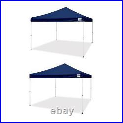 Caravan Canopy M-Series Pro 2 12 x 12 Straight Leg Pop-Up Canopy, Blue (2 Pack)