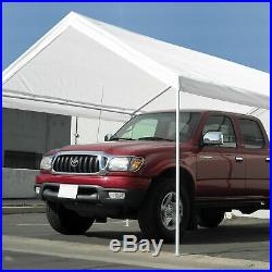 Caravan Canopy Sports 10' X 20' White Domain Carport Garage, Durable Steel Frame
