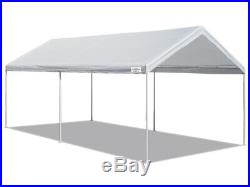 Caravan Canopy Sports 10' X 20' White Domain Carport Garage, Durable Steel Frame