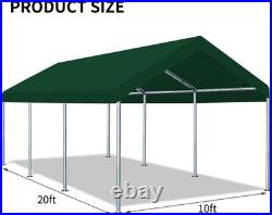 Carpa de Reemplazo 10'x20' para Cocheras y Fiestas, Lona Mejorada con Bungees