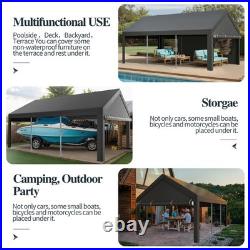 Carport 10' x 20' Heavy Duty Portable Garage, Car Port Canopy with Side-Openi