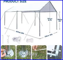 Carport 10X20 ft Canopy Car Tent Metal Outdoor Garage Boat Shelter Party Tent