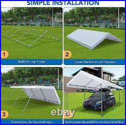 Carport 10ft X20 ft Canopy Car Tent Metal Outdoor Garage Boat Shelter Party Tent