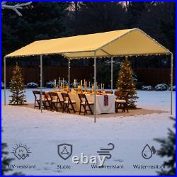 Carport, 10x20 ft Heavy Duty Carport Canopy with All-Season Tarp for SUV