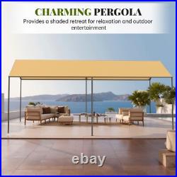 Carport, 10x20 ft Heavy Duty Carport Canopy with All-Season Tarp for SUV
