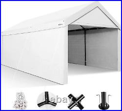 Carport 10x20ft Heavy Duty Car Canopy Garage Party Tent with Sidewalls #white