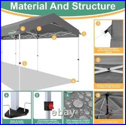 Carport 10x30 Pop Up Canopy Car Tent with One Push Center Lock, Outdoor Garage, 
