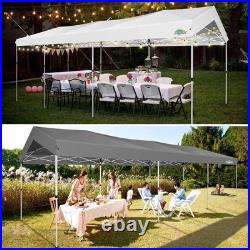 Carport 10x30 Pop Up Canopy Car Tent with One Push Center Lock, Outdoor Garage, 