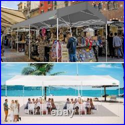 Carport 10x30 Pop Up Canopy Car Tent with One Push Center Lock, Outdoor Garage, 