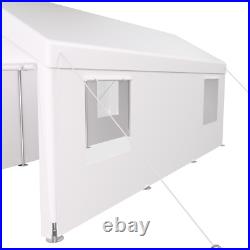 Carport 12' x 20' Portable Garage, Heavy Duty Canopy withRoll-up 2 Doors&4 Windows
