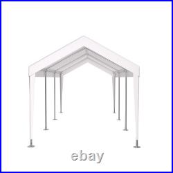 Carport 12' x 20' Portable Garage, Heavy Duty Canopy withRoll-up 2 Doors&4 Windows