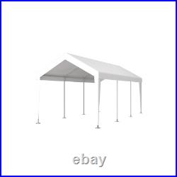 Carport 12' x 20' Portable Garage, Heavy Duty Canopy withRoll-up 2 Doors&4 Windows