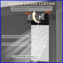 Carport, 12X20 Ft Heavy Duty Carport Canopy with Roll-Up Windows, Portable Garag