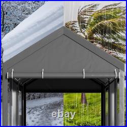 Carport, 12X20 Ft Heavy Duty Carport Canopy with Roll-Up Windows, Portable Garag