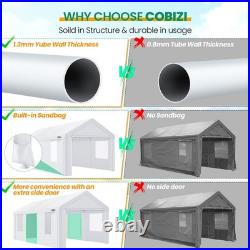 Carport 12x20ft Heavy Duty Canopy Tent Portable Garage with Removable Sidewalls