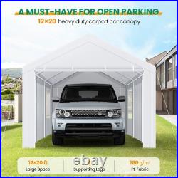 Carport 12x20ft Heavy Duty Canopy Tent Portable Garage with Removable Sidewalls