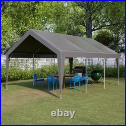 Carport 13' x 20' Heavy Duty Car Port with Roll-up Sidewall & Ventilated Windows