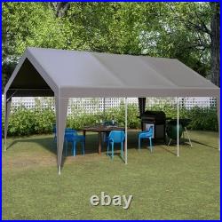 Carport 13' x 20' Heavy Duty Car Port with Roll-up Sidewall & Ventilated Windows