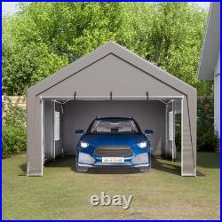 Carport 13' x 20' Heavy Duty Car Port with Roll-up Sidewall & Ventilated Windows