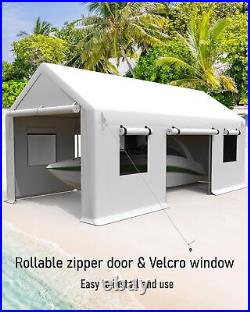 Carport 13'x20' Portable Garage, Heavy Duty Carport Canopy, Reinforced Steel