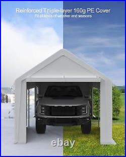 Carport 13'x20' Portable Garage, Heavy Duty Carport Canopy, Reinforced Steel