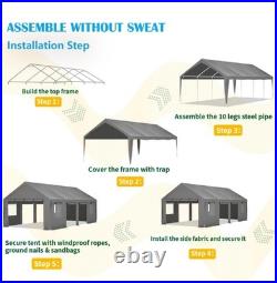 Carport 25x13ft Heavy Duty Canopy