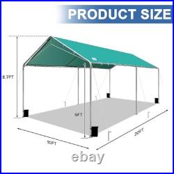 Carport Canopy 10'x20' Heavy Duty Carport, Waterproof & UV Protected Garage