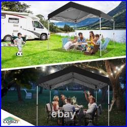 Carport Canopy 10x10 Pop up Canopy Portable Garage with 1-Button Push Center