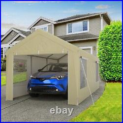 Carport Canopy 10x20 Heavy Duty Portable Garage with removable Sidewallsand Door