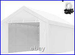 Carport Canopy Cover Top+Side Wall, Garage Tent Shelter Waterproof & UV Protected