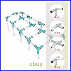 Carport Canopy EMT Pipe Fittings Kit 1-3/8 Low Peak Connectors, 10 Legs