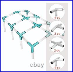 Carport Canopy EMT Pipe Fittings Kit 1-3/8 Low Peak Connectors, 8 Legs